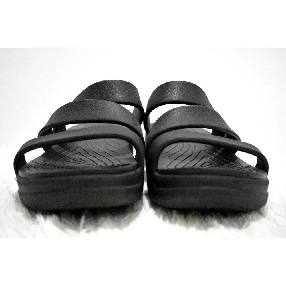 Crocs Getaway Sandal Women's Size 13 Black Triple Strap Slides Casual Shoe Flat